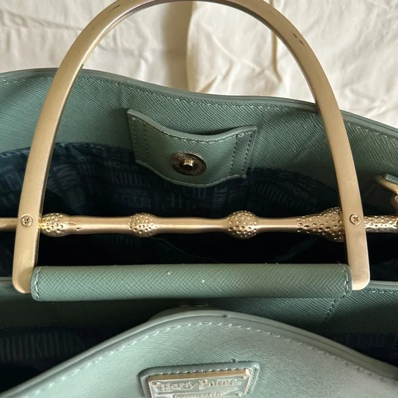 Loungefly Green Crossbody Bag with Deathly Hallows Emblem - Picture 6 of 9